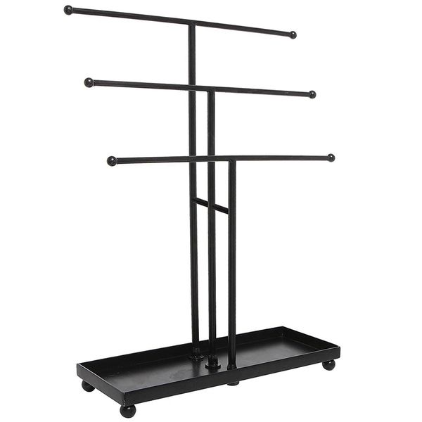 

metal 3 tier jewelry tree stand organizer tablebracelet and necklace jewelry organizer, Pink;blue