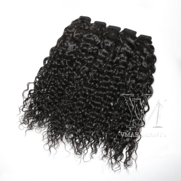 

mongolian customized curly weave 12 to 26 inch 120g human hair no tangle no sheddin unprocessed magic wrap ponytail natural color, Black