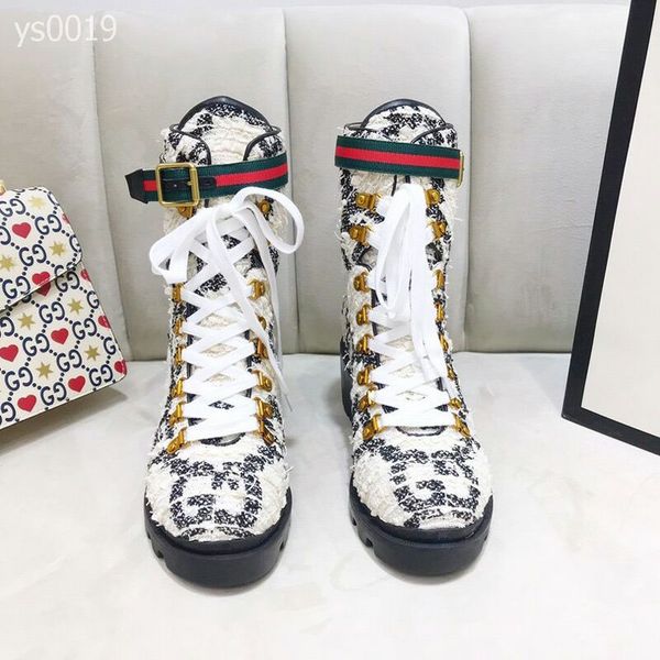 

european station authentic martin boots female british wind 2020 new autumn and winter plus velvet thick paragraph wild boots size 35-42, Black