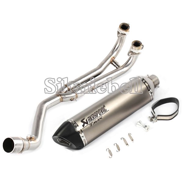 

for yamaha tmax 530 tmax500 exhaust motorcycle akrapovic tmax escape moto carbon slip on link pipe db killer t max 500