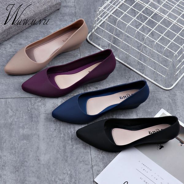 

lady luxury candy color party pumps shoes spring casual work office nude low heels fashion solid color block heel shoes blue new, Black