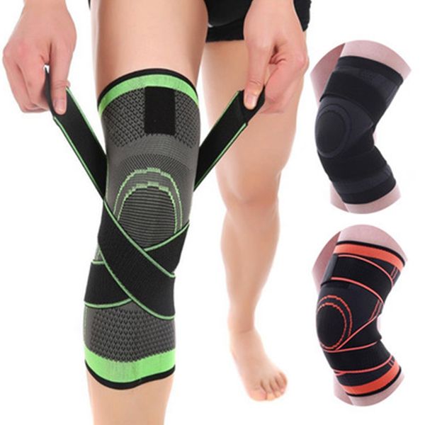 

support professional protective sports knee pads breathable bandage brace for basketball tennis cycling running zza1601-2 kg-457, Black;gray