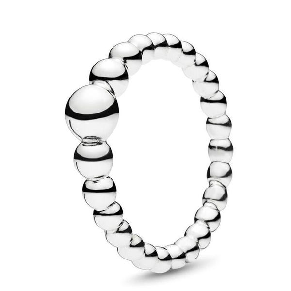

string of beads ring sterling silver 925 authentic with logo ring fit pandora original style wedding ring engagement jewelry for women