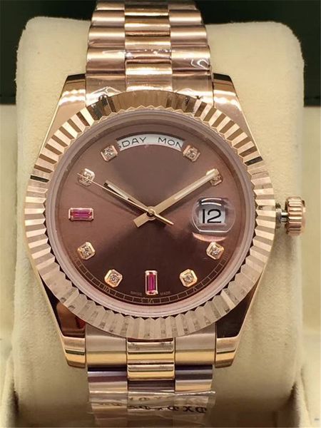 

41mm mens design watches automatic mechanical movement casual fashion watch 316 stainless steel wristwatches montre de luxe, Slivery;brown