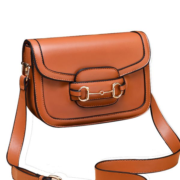 

guunng fashionable design of belt with cover the single shoulder bag woman orange pu leather bag crossbody bags for women 2020