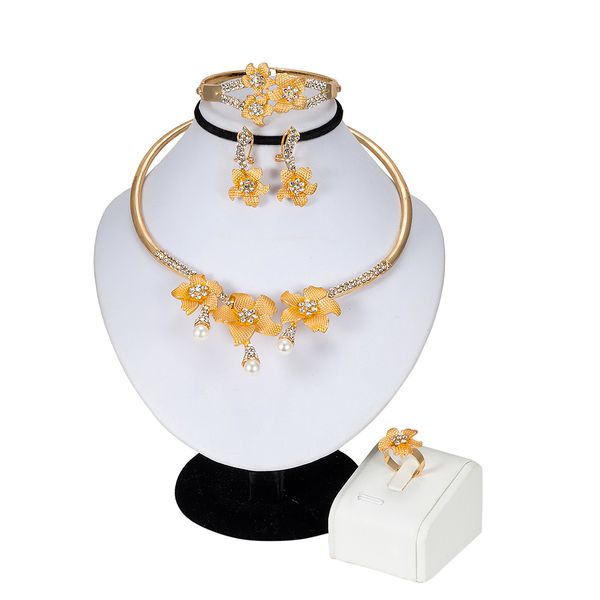 

african big beads women necklace/earrings/pendant jewelry set for women gold color/copper african/ethiopian wedding/party gifts, Silver