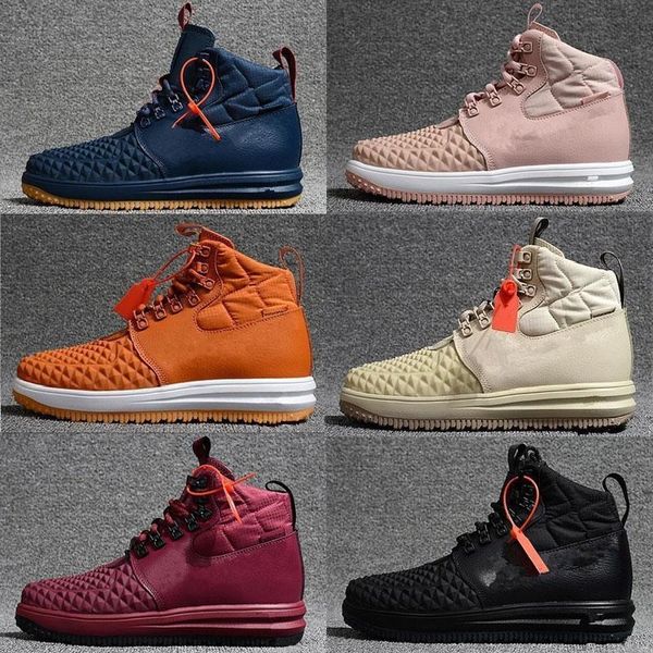 

Original 2019 lunar one outdoor hoe men autumn winter ca ual force 1 trainer ankle boot neaker ize 40 46, Black;green