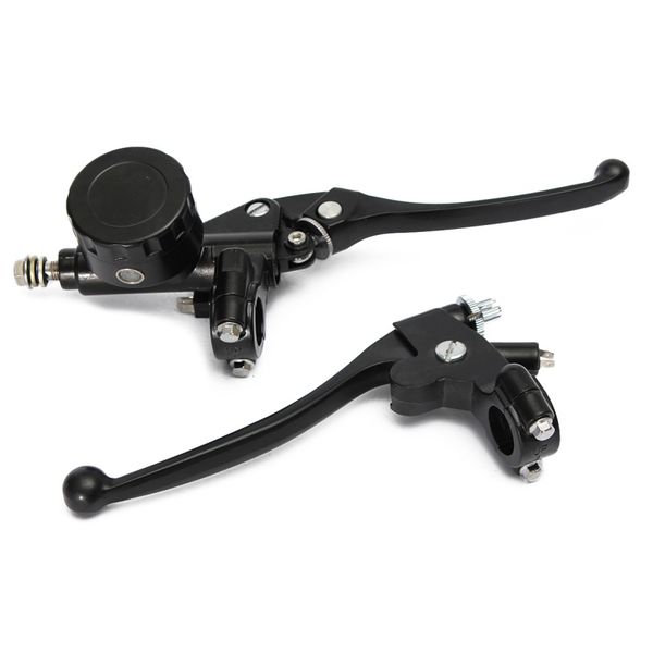 

pair 7/8" motorcycle bike hydraulic brake master cylinder reservoir clutch lever