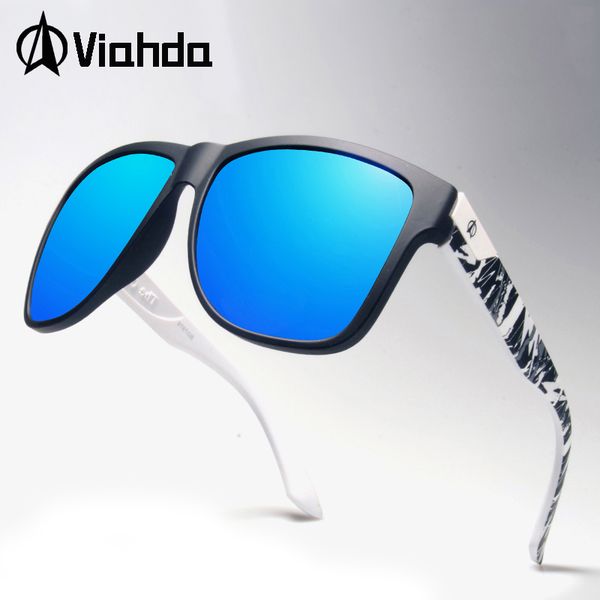 

viahda new sunglasses women & men brand designer sun glasses eyewear men feminino y200415, White;black