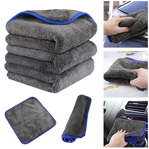 

3pcs car cleaning detailing microfiber towel kitchen cleaning cloths for removing wax and sealing auto accessories #ger