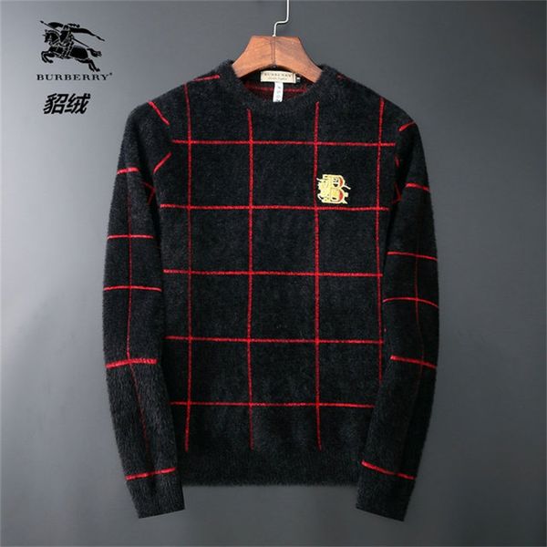 

2019 wool sweater for men autumn/winter slimming pullover for men warm - weather pattern turtleneck cashmere for men christmas sweatert3, White;black