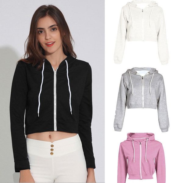

fashion casual women's hoodie sweatshirt long sleeve jumper pullover, Black