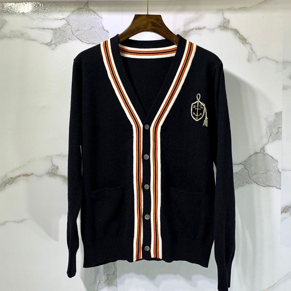 

2019 с длинным рукавом для женщин людей способа brand top осень весна роскошь дизайнер одежды письмо вышивка пуловер свитер s-xl, White;black