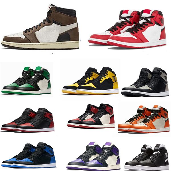 

1 high obsidian mens basketball shoes unc 1s 3 banned bred toe men sport sneakers