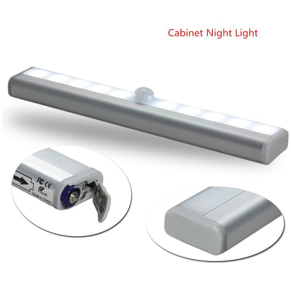 

led motion detector sensor closet cabinet wardrobe emergency light lamp wireless dry battery lights