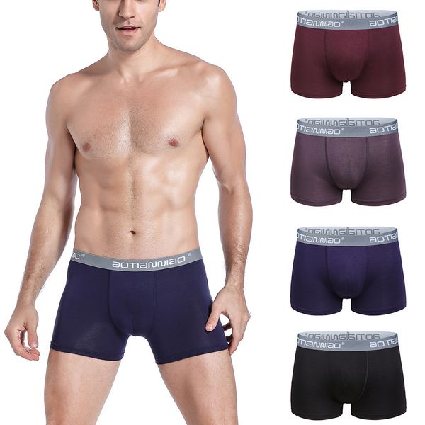

male panties mens underwear homme pure color soft ventilation breathable calzoncillos hombre boxer shorts, Black;white