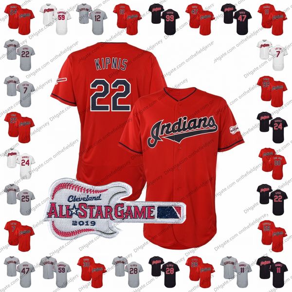 

2019 Cleveland Jersey Indians Any name number Rick Vaughn Jim Thome Jason Kipnis Manny Ramirez Kenny Lofton Mike Clevinger Max Moroff S-4XL