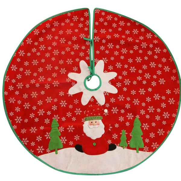 

new holiday style red white felt snowflake christmas tree skirt special christmas decorations for home c3081