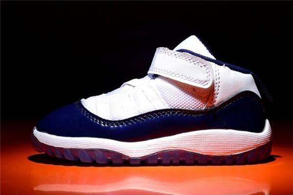 

toddler infant unc win like 82 11 xi straps mid basketball shoes kids to kid boy girl children 11s concord michael sneakers 22-27, Black