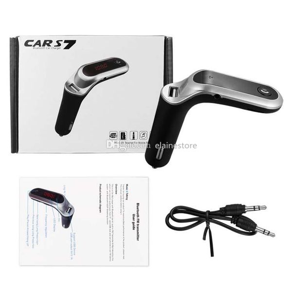 2020 S7 Drahtloser Bluetooth FM-Transmitter Car Kit Zigarettenanzünder MP3-Musik-Player USB-Autoladegerät Schnellladeradio-Adapter