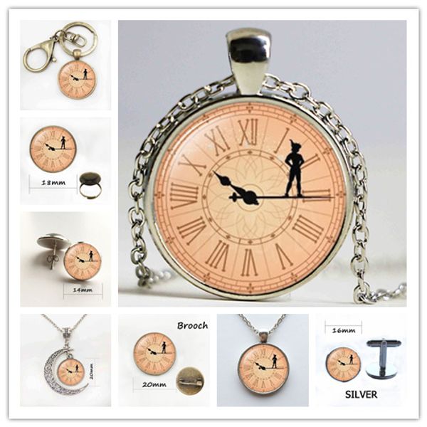 

fashion peter pan pendant, necklace, peter pan necklace,neverland earrings, brooches, keyrings peter pan ring jewelry, Silver
