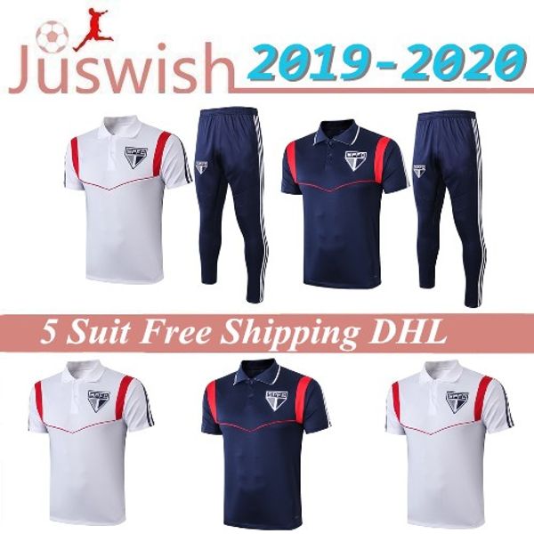 

19 20 new sao paulo polo shirts 2019 2020 spfc pablo pato football kits helinho dani alves short sleeve leisure tshirt training suit, Black;red