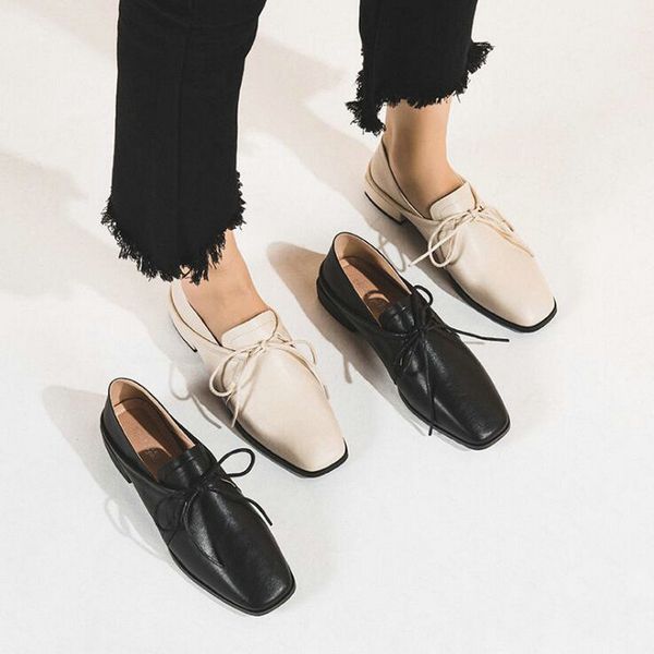 

women casual shoes ladies flats footwear square toe low heel lazy loafers shoes 2019, Black