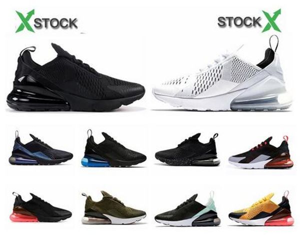 

qualtiy 270 men women running shoes trainers react sports trainers 27c beture triple black white grey sneakers size 36-45 with box