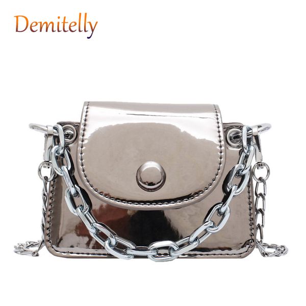 

fashionable powerful magnetic buckle women's small square bag new patent leather shiny mini shoulder messenger bag purse