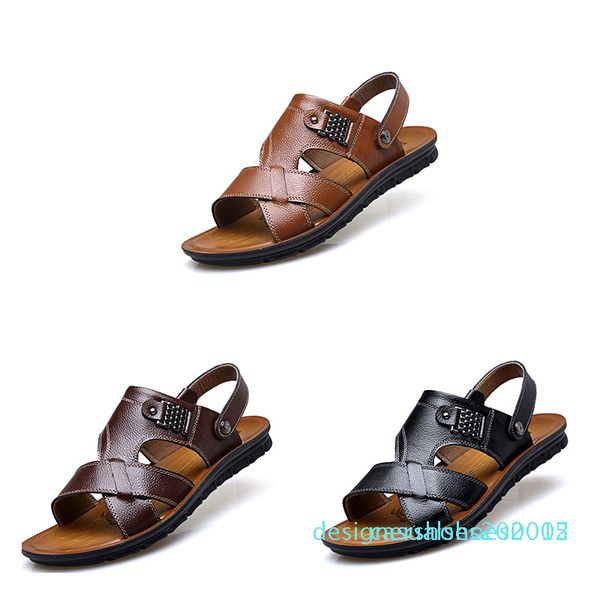 

casual sandals men ourdoor sandals man summer soft men shoes comfortable breathable for man shoes male solid hard wearing d05, Black
