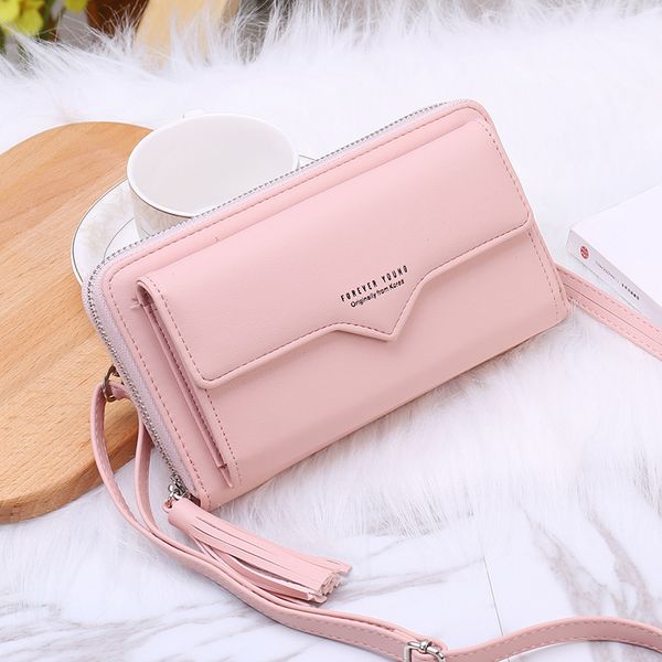 

fashion long woman purse wallet clutch pu leather ladies purses card holder women phone storage bags shoulder bag
