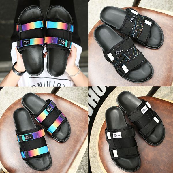 

designer slippers new brand cloth desinger slides mens women flip flops summer fashion beach sandals outdoor slippers, Black