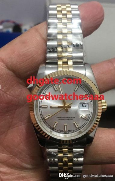 

2020 supplier luxury 36mm asia 2813 movement stainless steel silver index 116233 sant blanc automatic men watches present, Slivery;brown