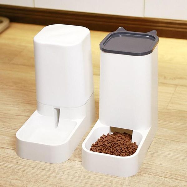 

3.8l pet dog cat automatic feeder plastic safety small medium large dog cats feeding bowl cat water feeder fountain drinker