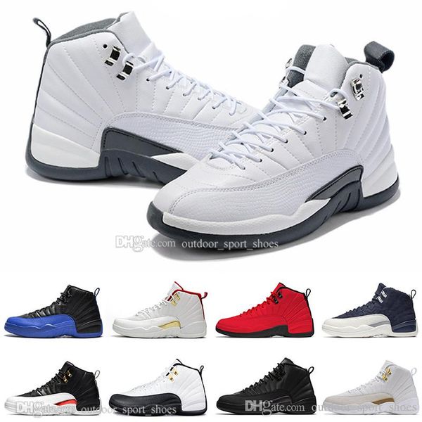 

12 12s dark grey wntr bumblebee mens basketball shoes international flight high taxi wings wntr men sports designer trainers sneakers us7-13