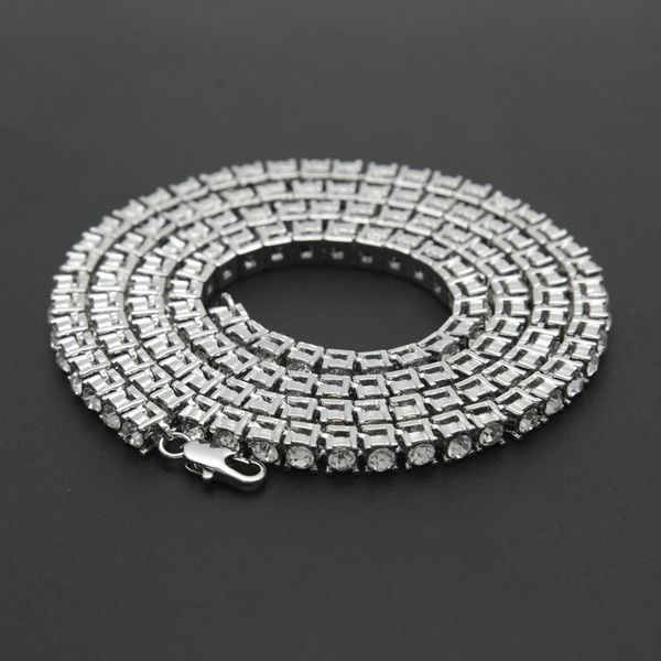 

2016 мужские iced out 1 row теннис ожерелье цепи hip hop jewelry new hot men s iced out 1 row теннис сеть 3мм queen66 wdwtp, Black