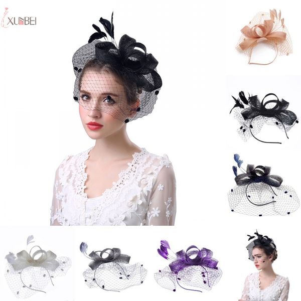

new women fascinator bride wedding hat flower headband hair comb bridal headwear wedding accessories decoration