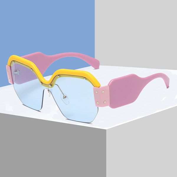

2018 women oversized square sunglass vintage semi-rimless coating colorful sunglasses female sun glasses oculos de sol s09s, White;black