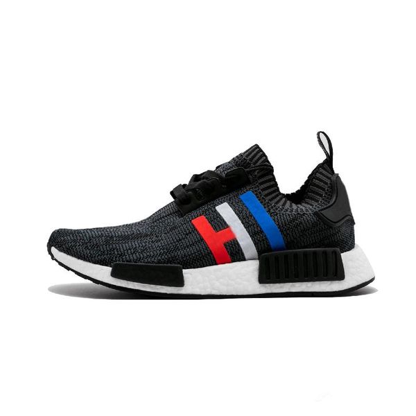 

nm r1 primeknit japan triple black white red running shoes runner breathable sports shoe trainer fashion sneakers 36-45