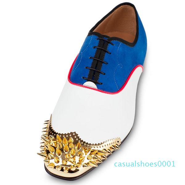

with box]elegant red bottom oxford shoes men,women spikes dress wedding shoes slip on loafers shoes,outdoor casual walking shoes 35-46 01c, Black