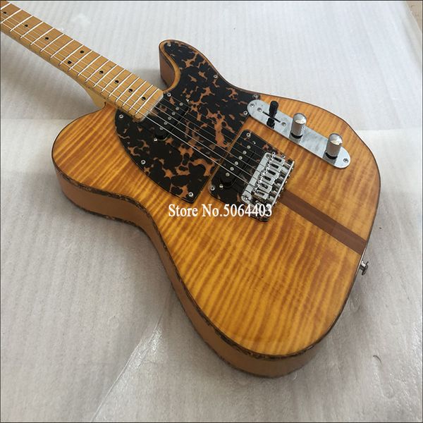 

высокое качество электрической гитары, пламя клена тигр печати, прозрачная желтая крышка, палисандр рейза, леопардовым принтом крышка вместе