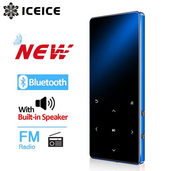 

iceice mp3 player with bluetooth hifi lossless mini music player with fm radio speaker headphones, sport mp 3 metal walkman dap