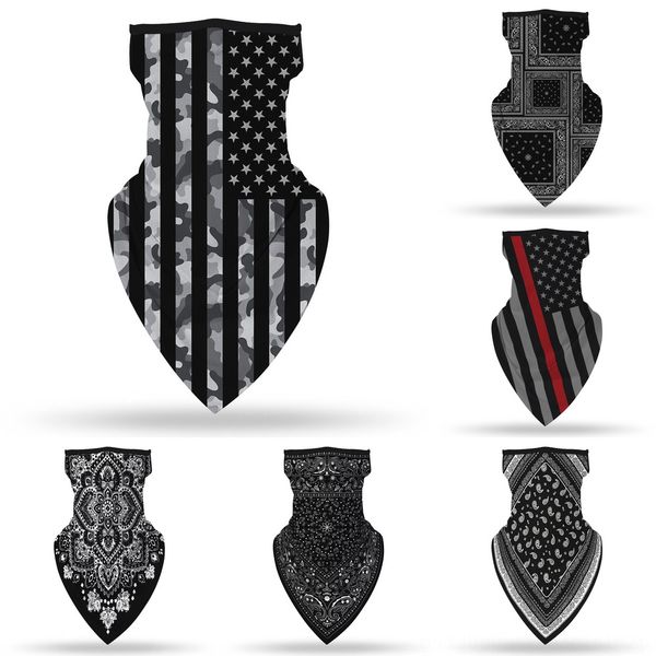 

se507 multiple styles headband printed bandana scarf multifunctional seamless face mask tube ring scarf men women, Black