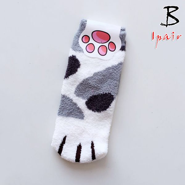 

women girls cute cat plush fuzzy fleece soft floor sleep indoor socks winter dc112