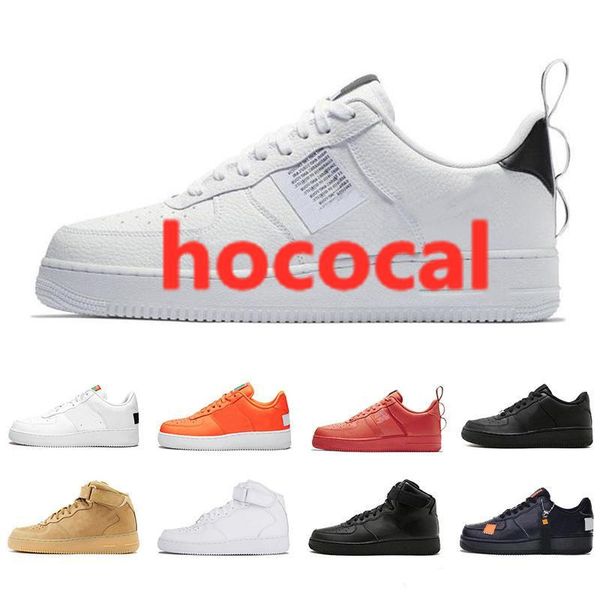 

hococal utility classic black white dunk men women casual shoes red one sports skateboarding high low cut wheat trainers sneakers, Black;red