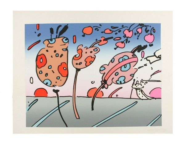 

pop art "summer season ii" by peter max home decor handpainted oil painting on canvas wall art canvas pictures 200603