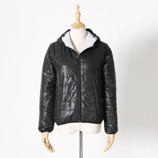 

autumn winter fashion women basic jacket coat female slim hooded outerwear cotton coats casual black jackets women vintage fit, Black;brown