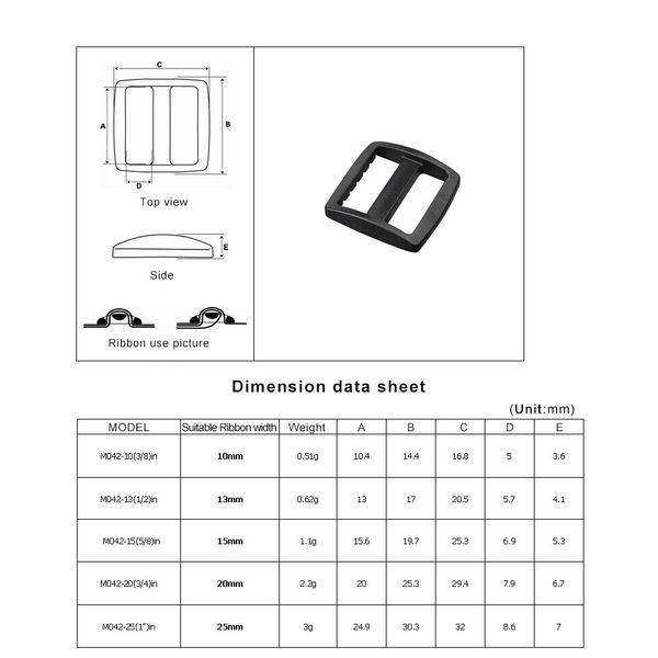 

100pcs/pack black adjust buckle for dog collar harness backpack strap webbing paracord 10mm 13mm 15mm 20mm 25mm