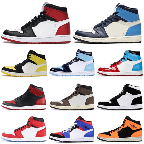 

obsidian men basketball shoes 1 1s yellow toe fearless unc spiderman banned union twist phantom mens trainers sports sneakers 5.5-12