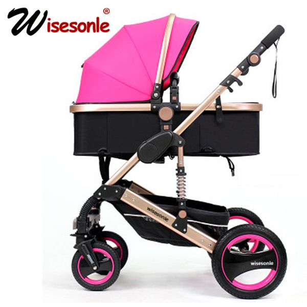 

baby stroller new 2 in 1 stroller lying or dampening folding light weight two-sided children's four seasons of russia free